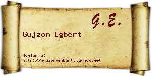 Gujzon Egbert névjegykártya